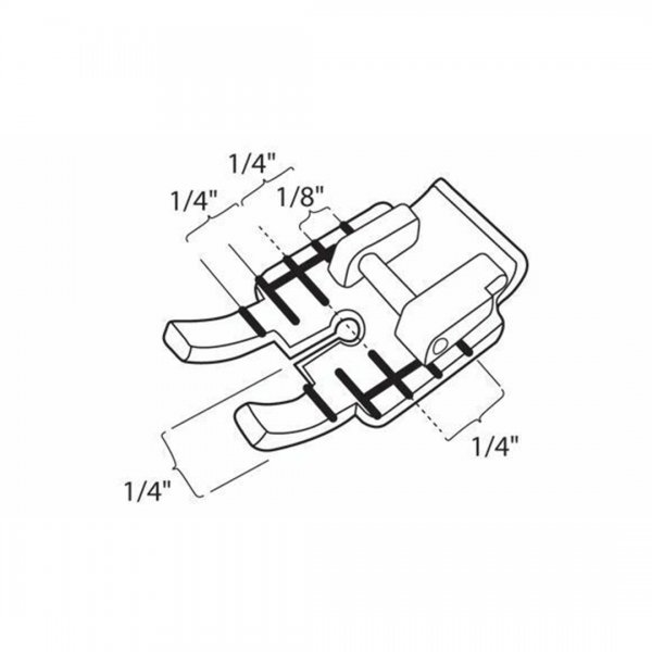 Husqvarna transparent 1/4" piecingfot 