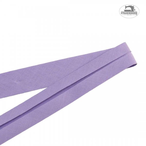 Ljuslila snedslå i 100% bomull och bredden 20mm
