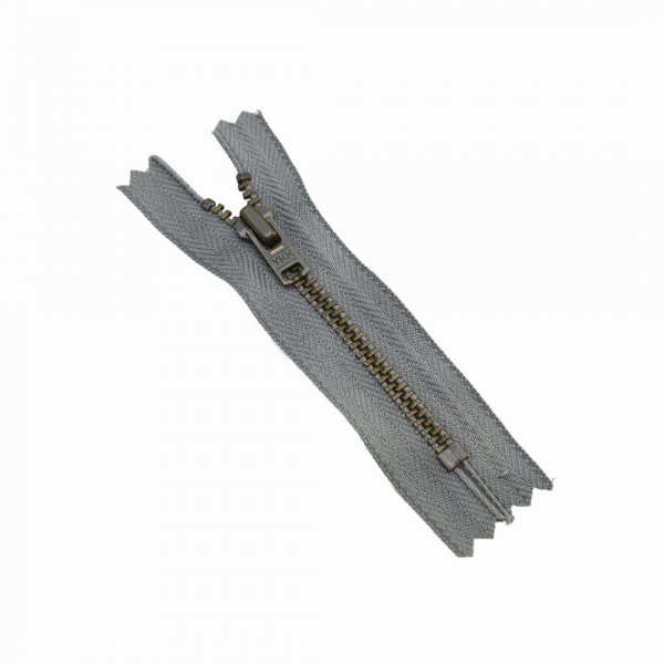 Grått byxlås i metall 8 cm