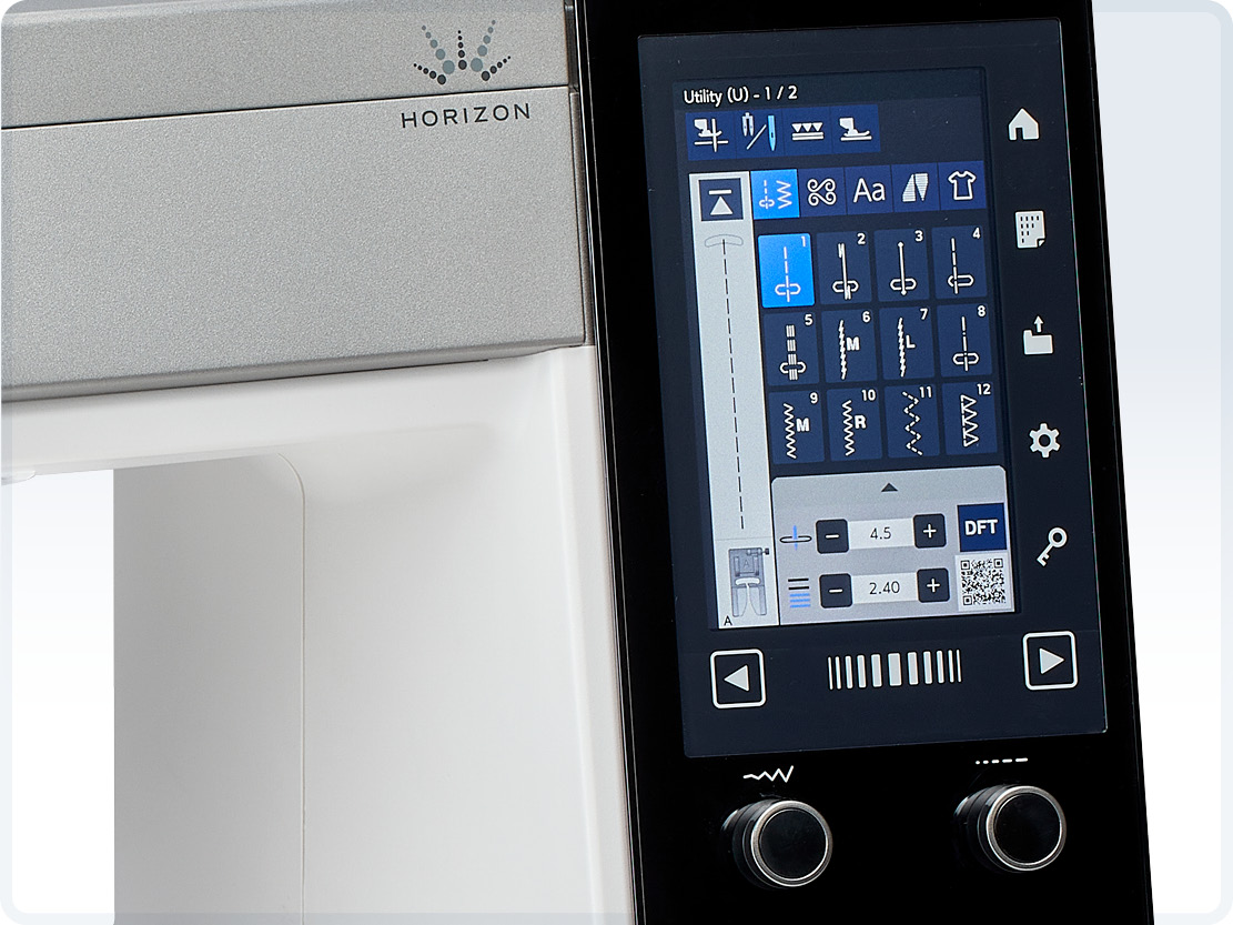 Fin touchskärm på Janome 9480